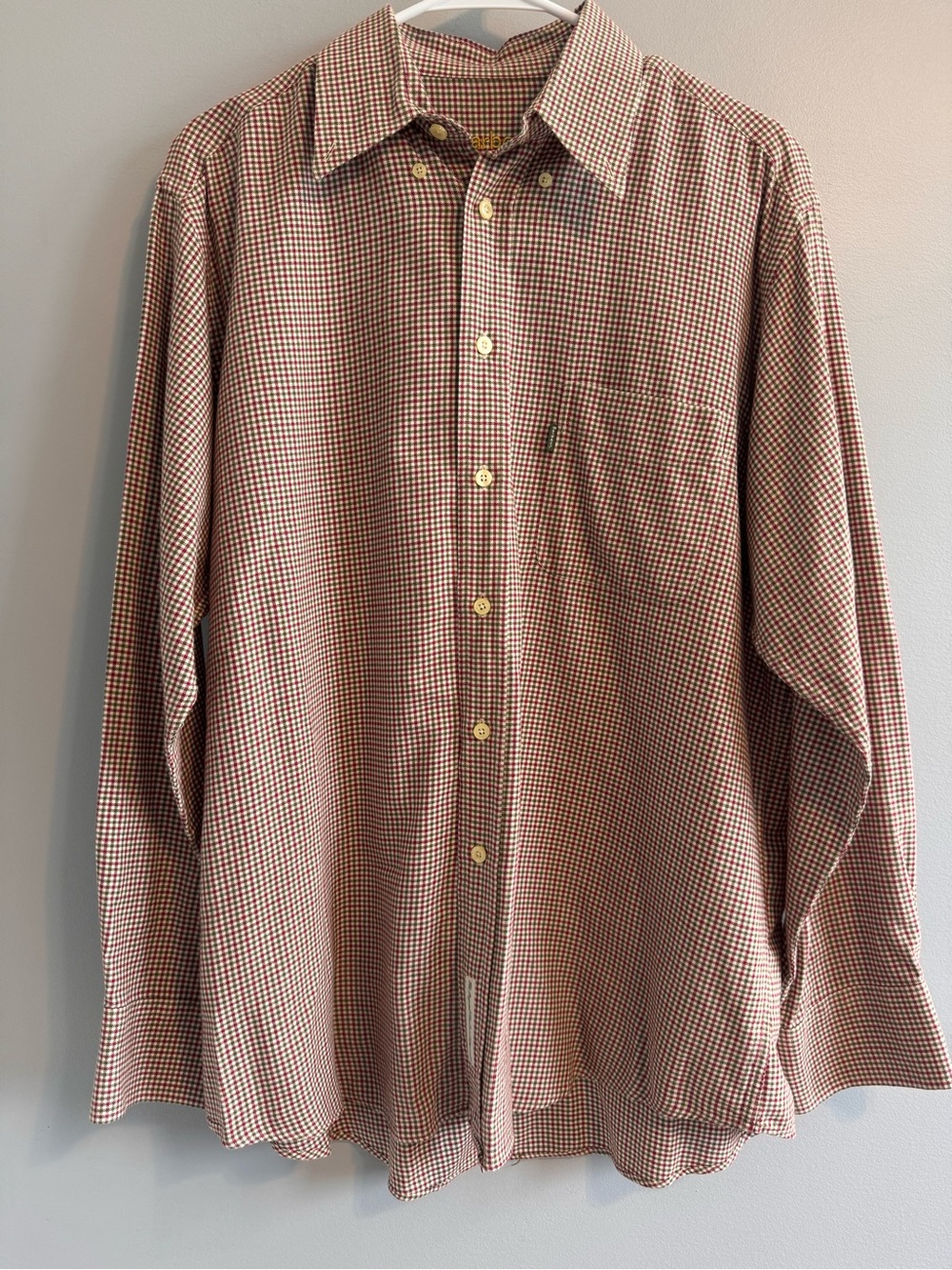 Barbour Field Tattersall Check Button Front Shirt Men’s Medium